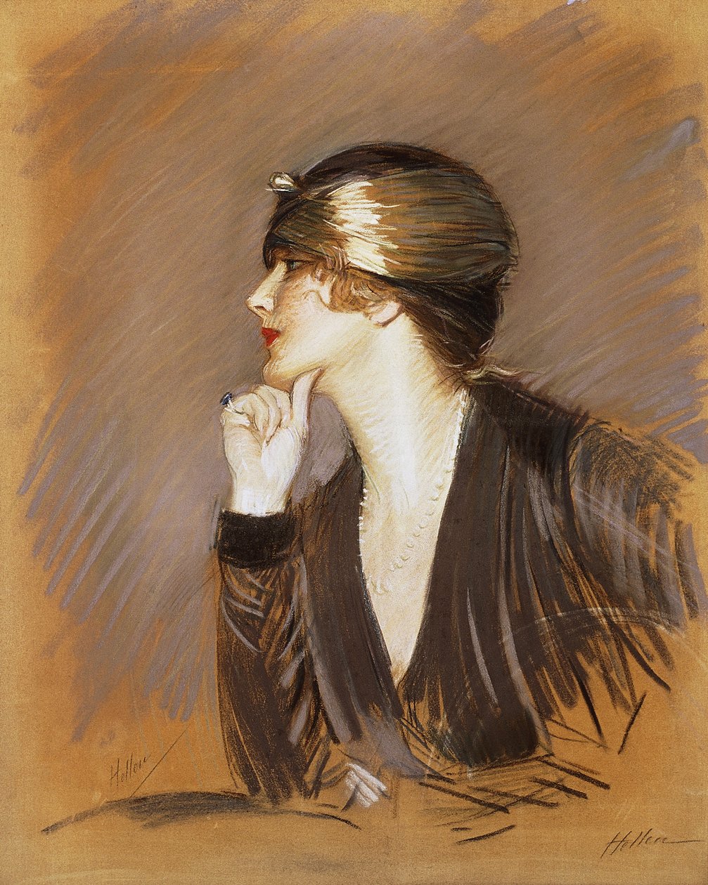 Portræt af Lucette, ca. 1913 af Paul Cesar Helleu