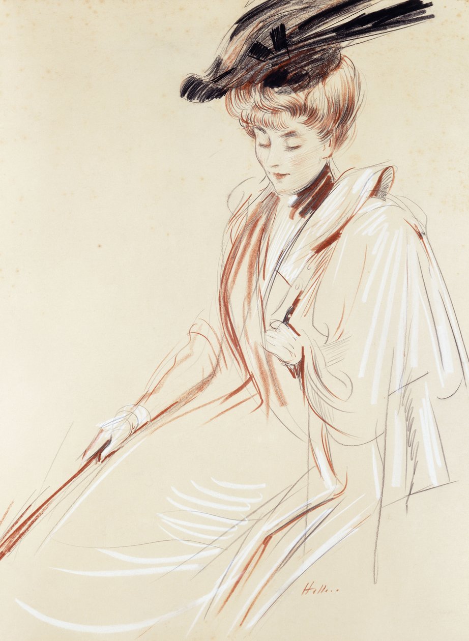 Portræt af en dame, af Paul Cesar Helleu