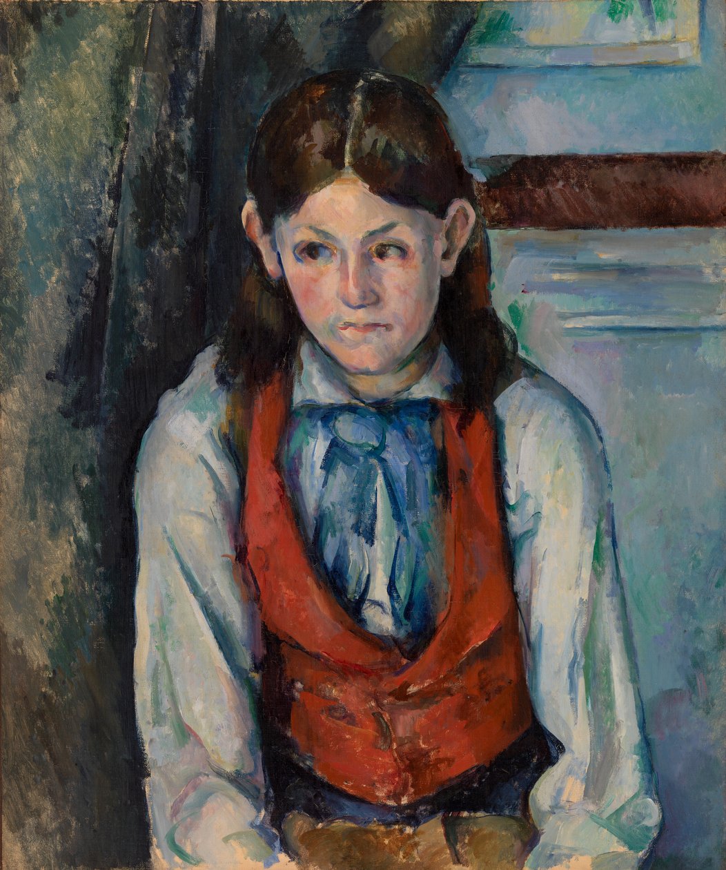 Dreng i rød vest af Paul Cézanne