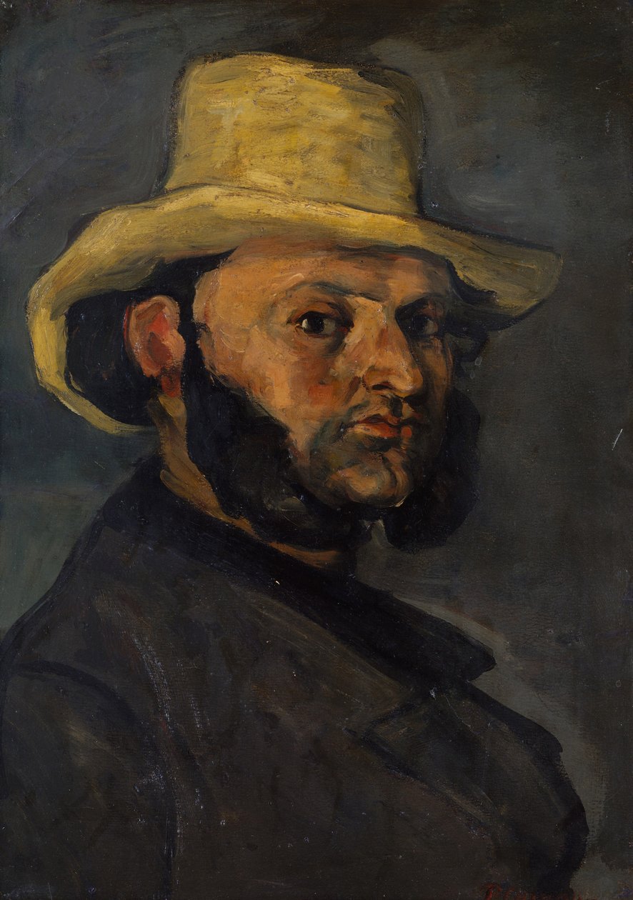 Gustave Boyer i stråhat af Paul Cézanne