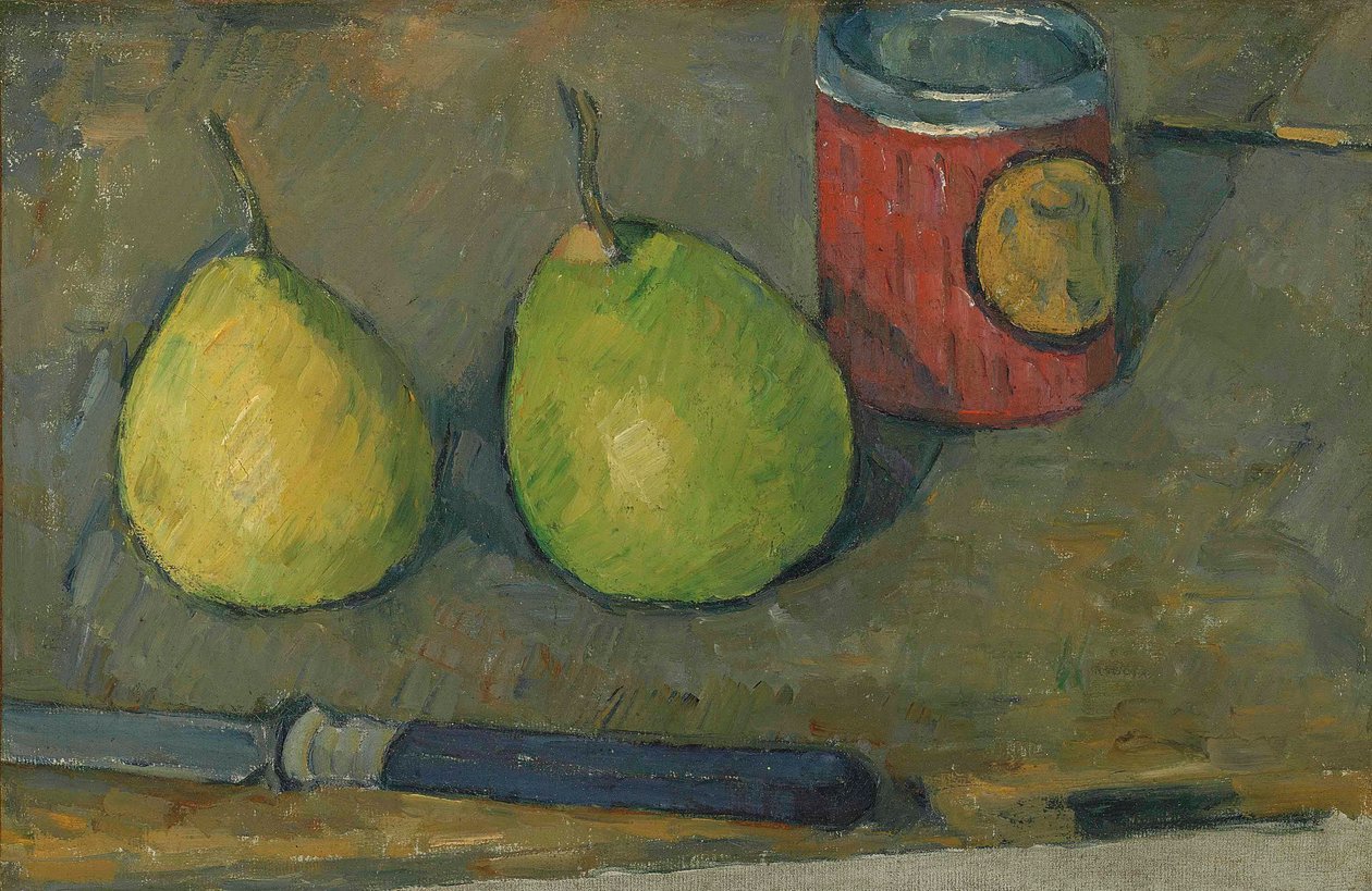 Pærer og kniv af Paul Cézanne