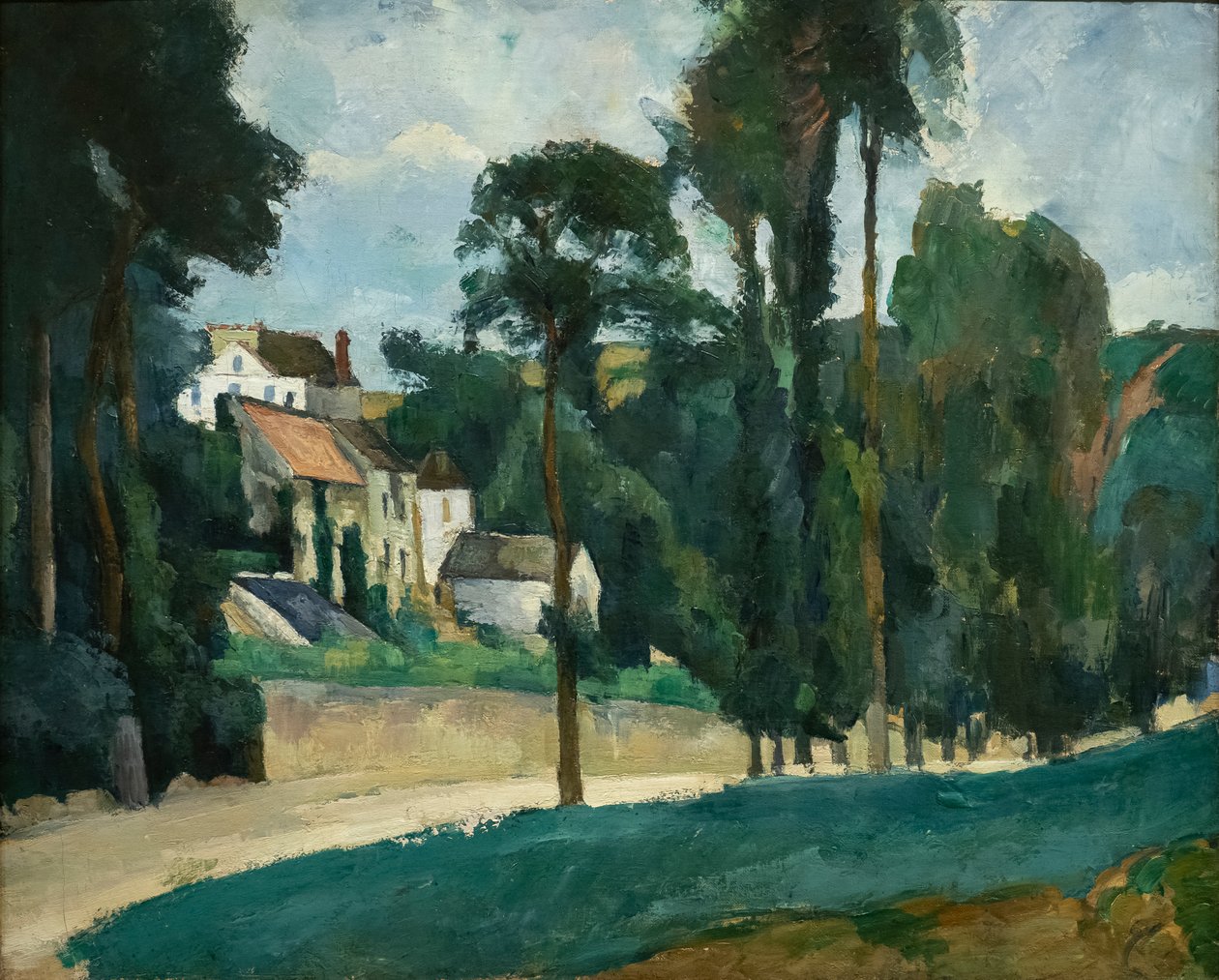 Vej i Pontoise (Clos des Mathurins) af Paul Cézanne