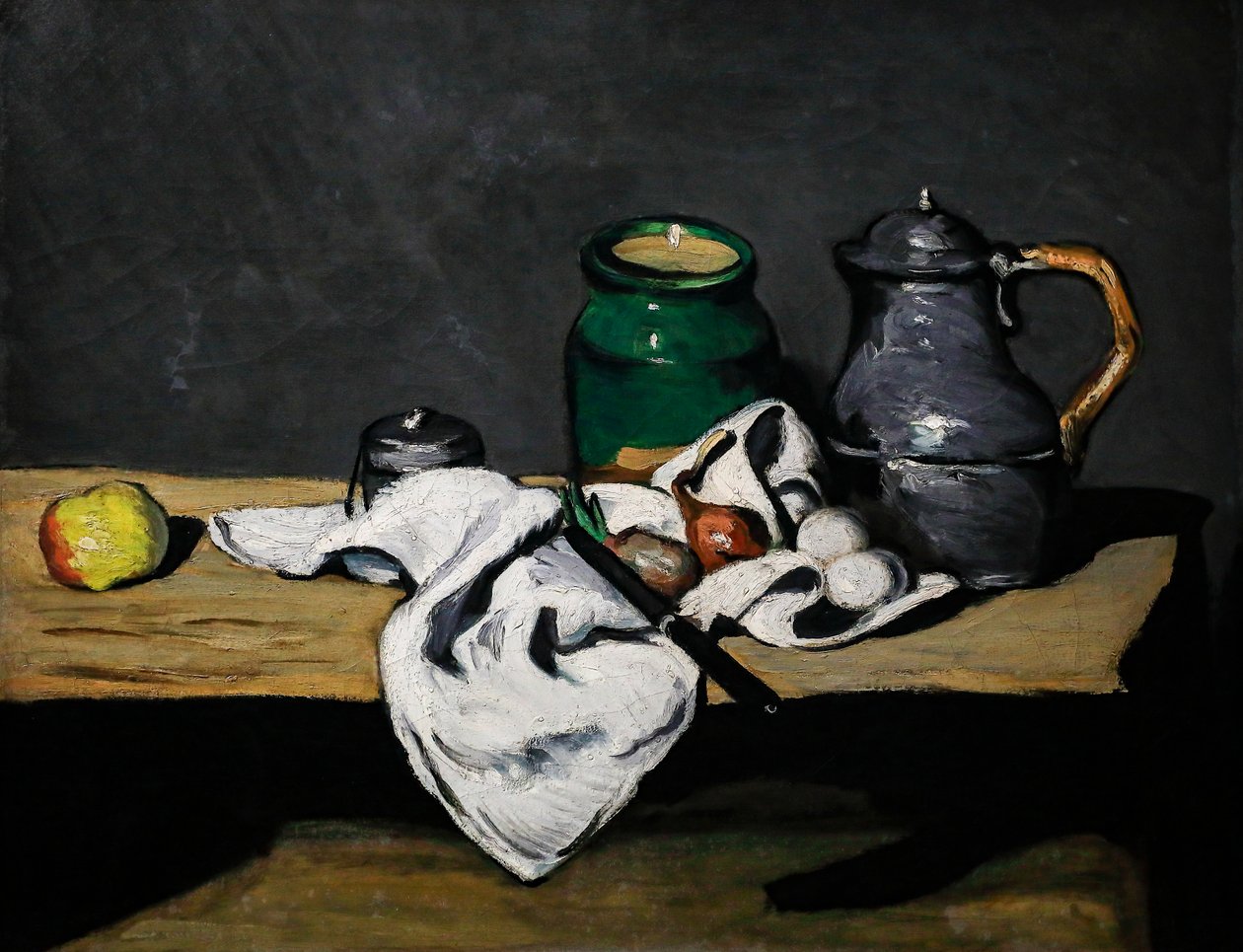 Stilleben med en kedel af Paul Cézanne