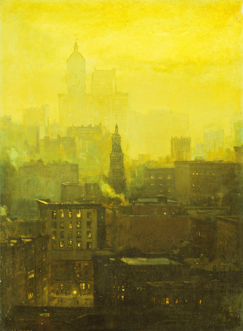 Urban Nocturne, af Paul Cornoyer
