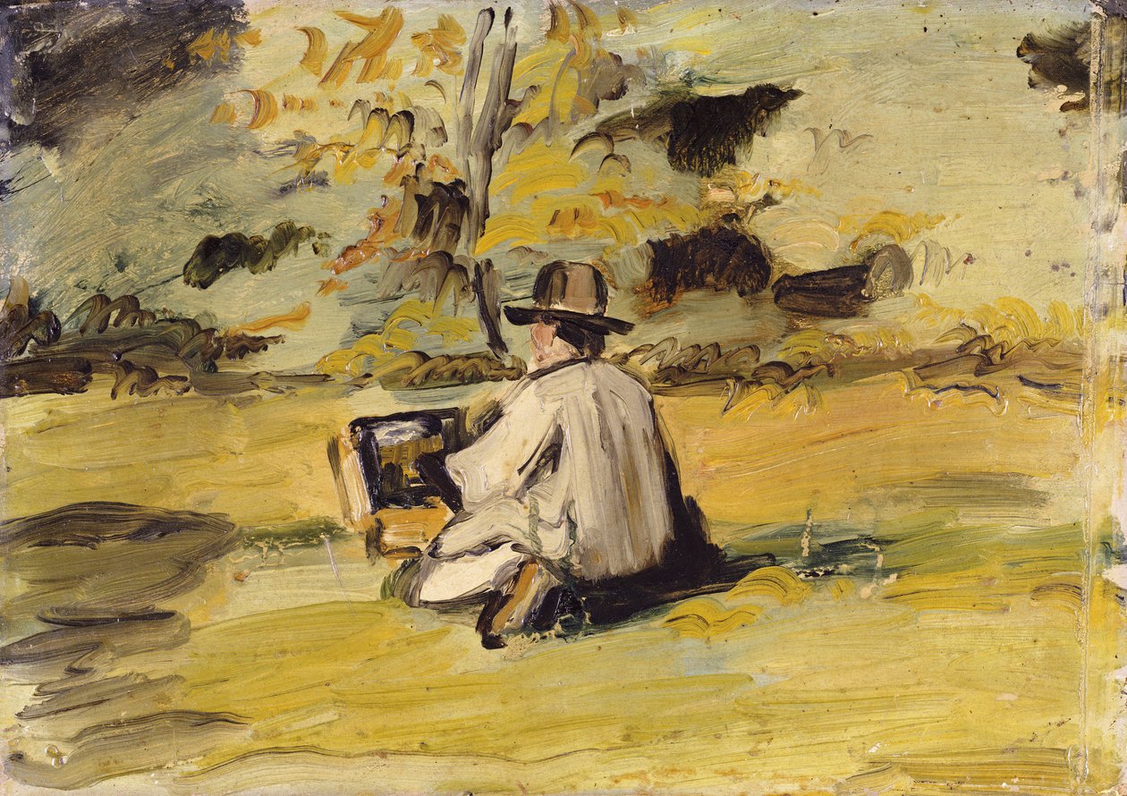 En maler på arbejde af Paul Cézanne