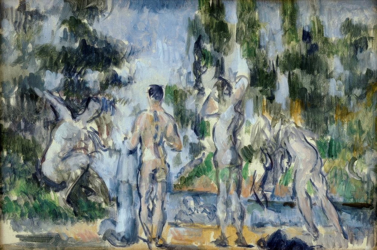 Badegæster af Paul Cézanne