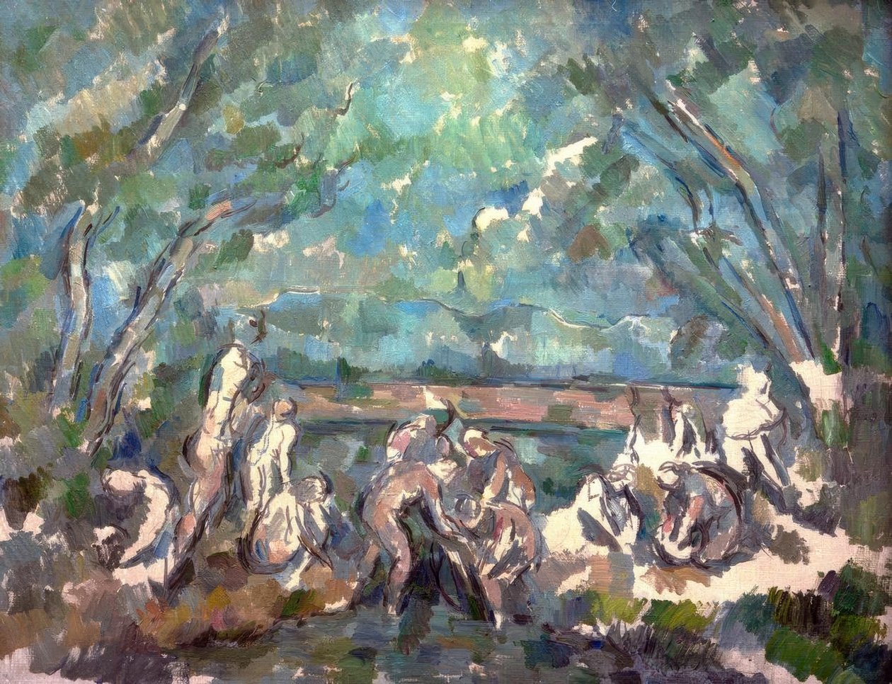 Badegæster af Paul Cézanne