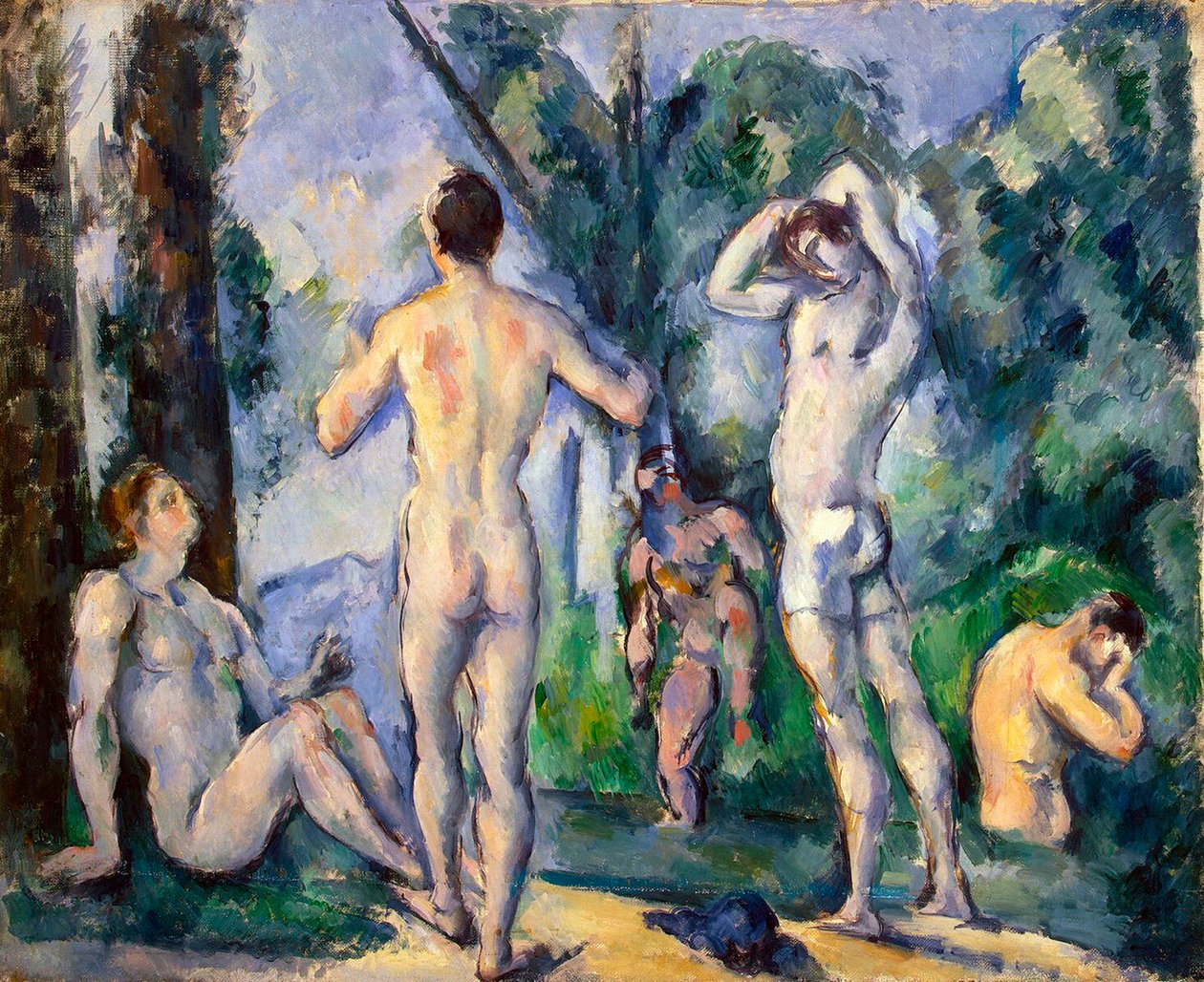 Badende, c1890. af Paul Cézanne