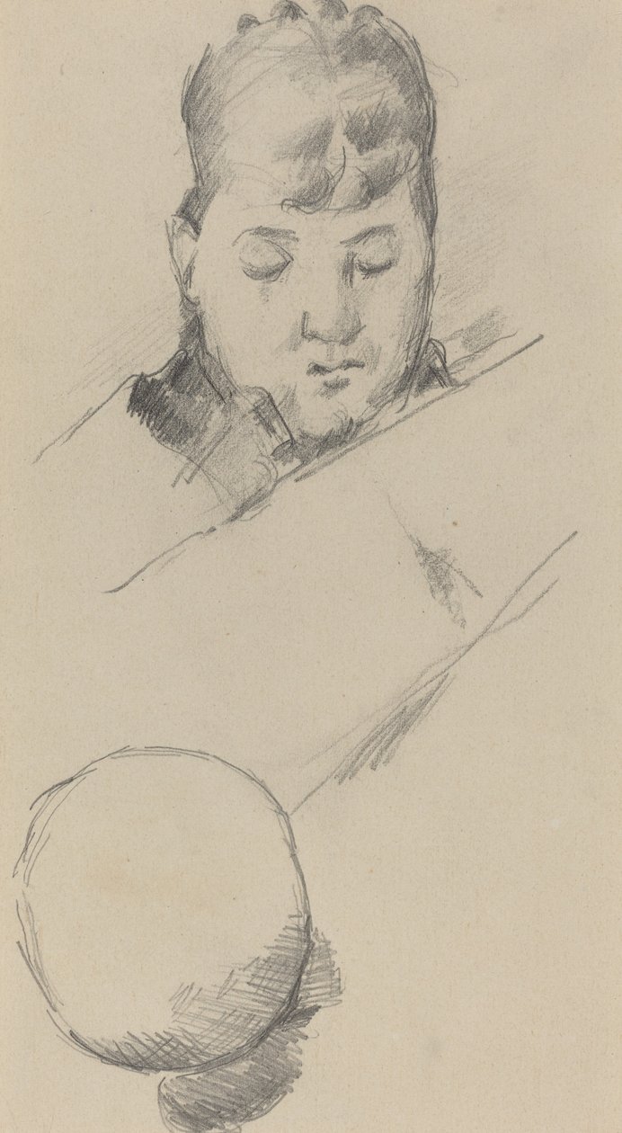 Buste af Madame Cézanne [verso], 18841885. af Paul Cézanne