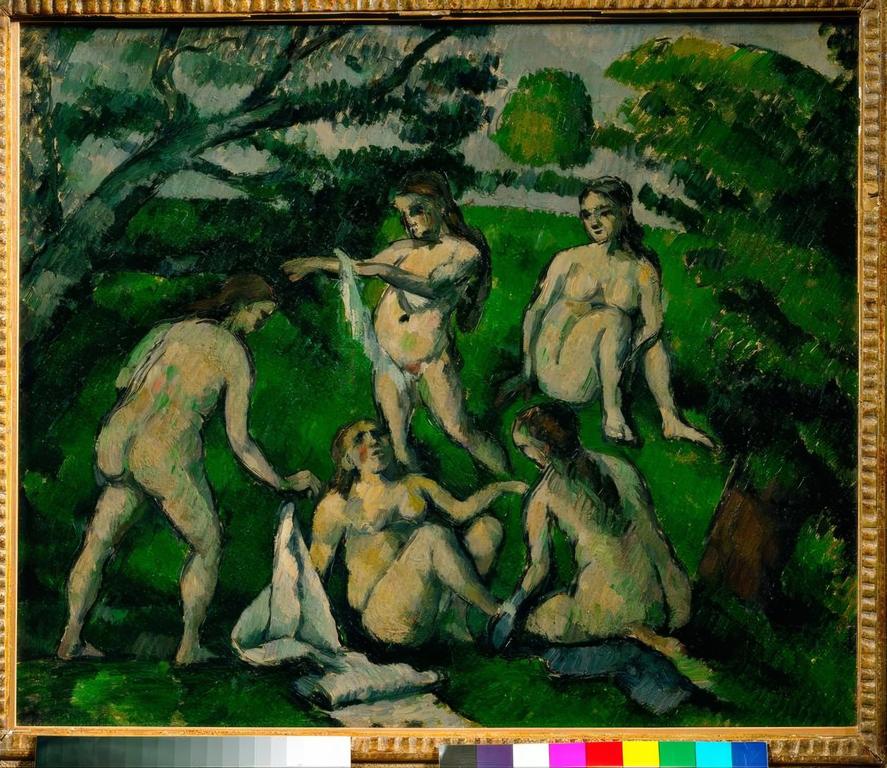 Fem badende af Paul Cézanne