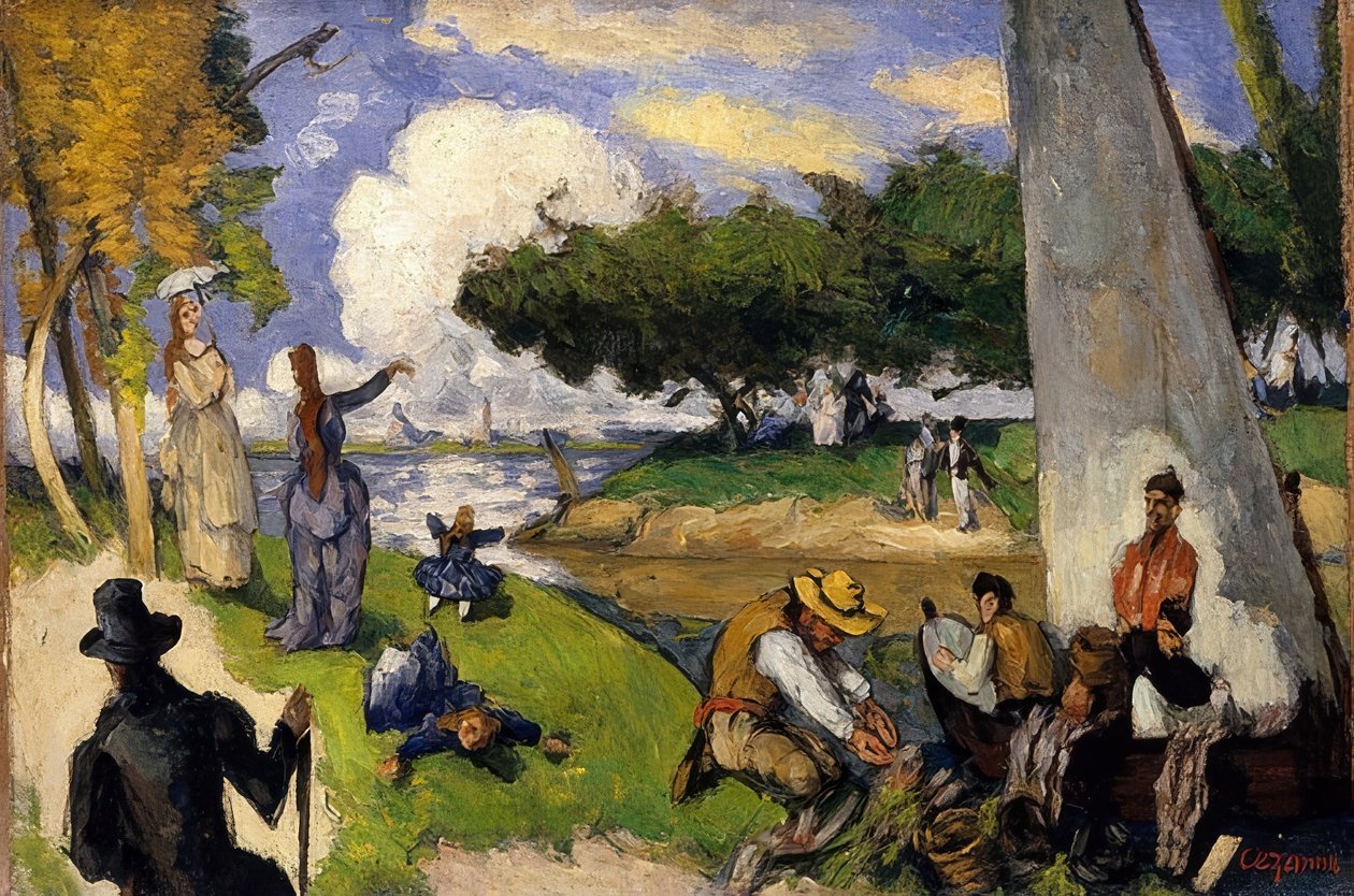 Die Fischer (Fantastisk Scene). I 1875 af Paul Cézanne