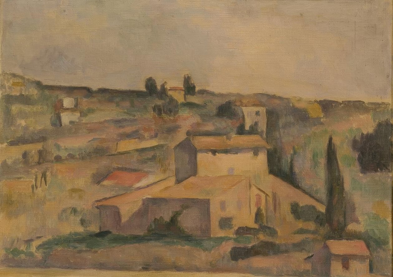 E.Fabbri (efter Cézanne), landskab ved Bellevue af Paul Cézanne