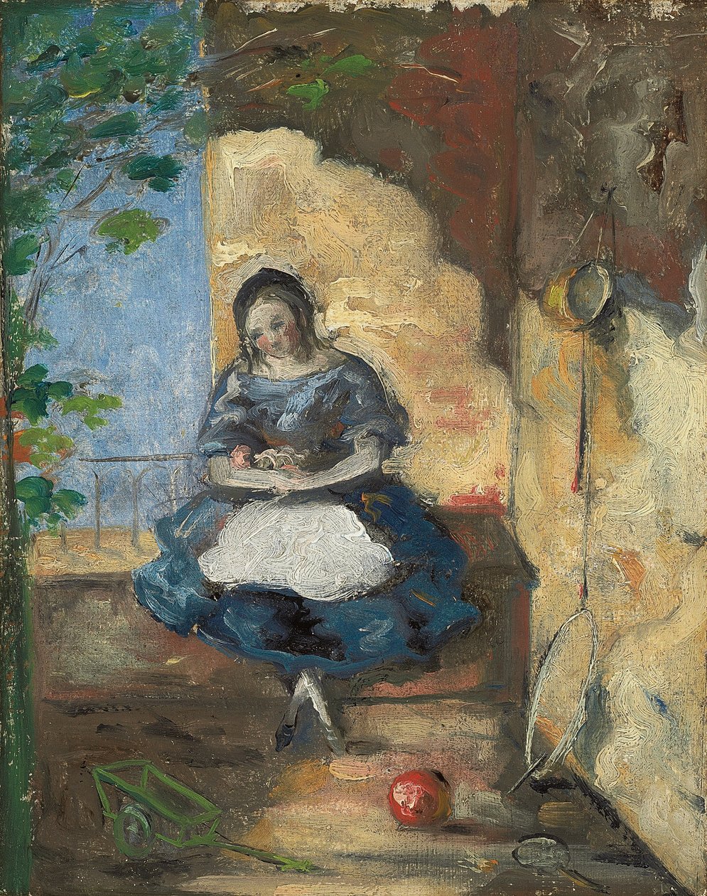 Pige; Pige, 1872-3 af Paul Cézanne
