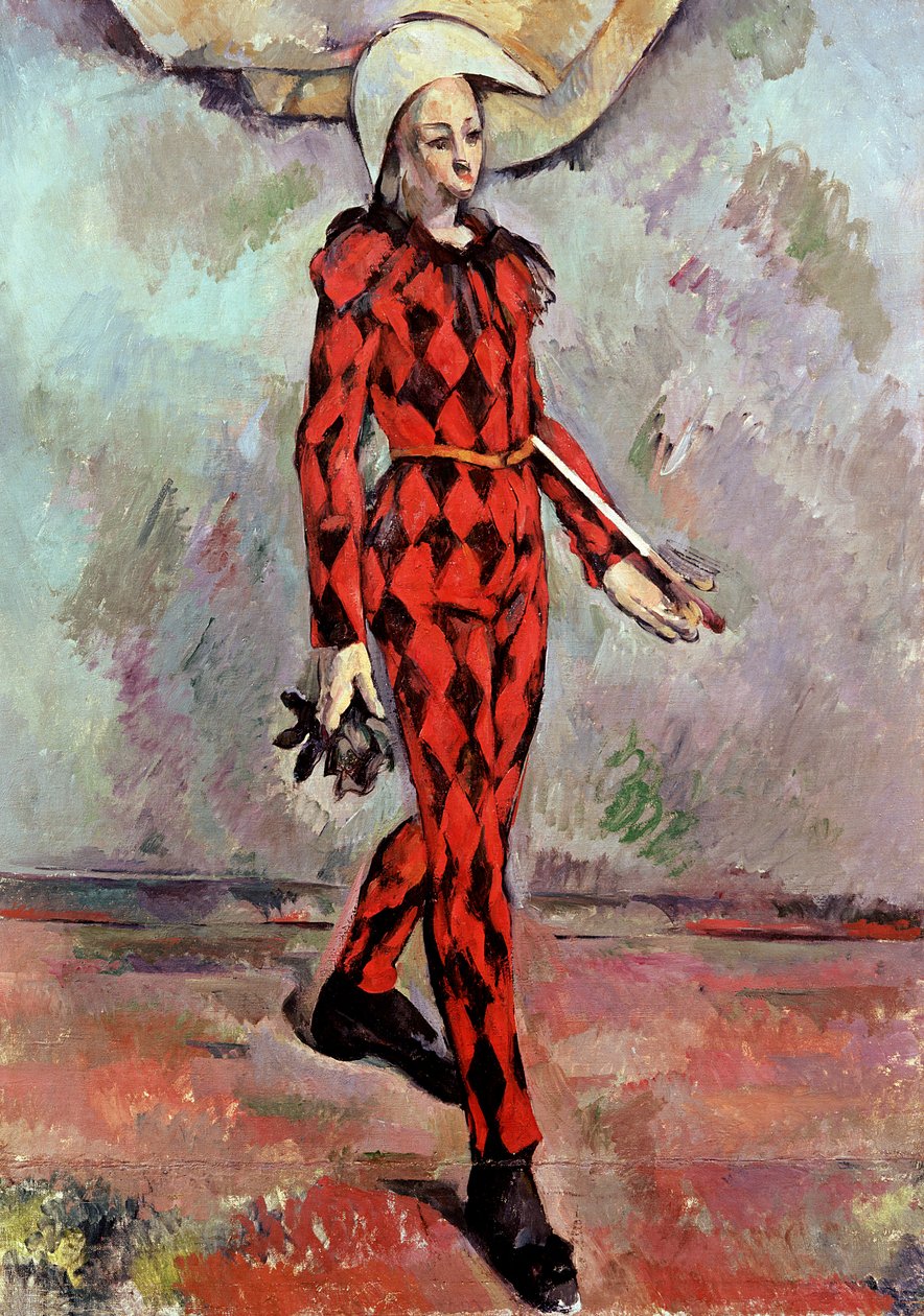Harlekin, 1890 af Paul Cézanne