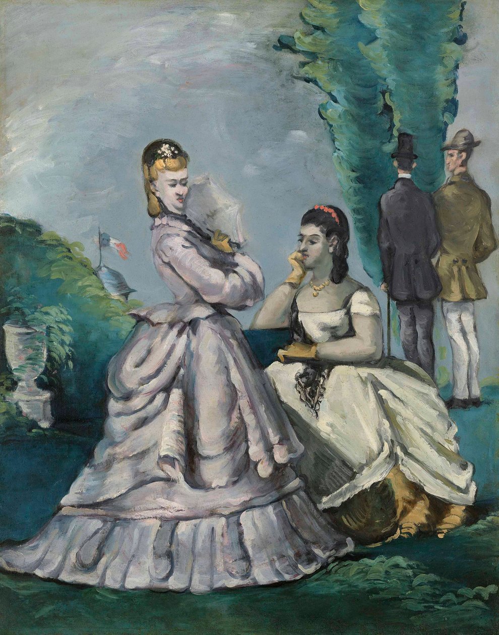 La samtale, 1870-1871. af Paul Cézanne