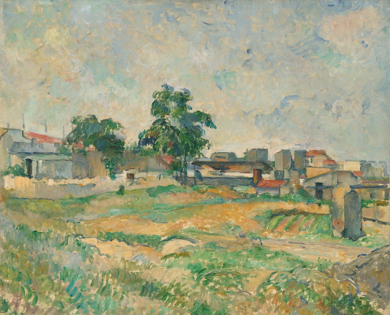 Landskab nær Paris, ca. 1876. af Paul Cézanne