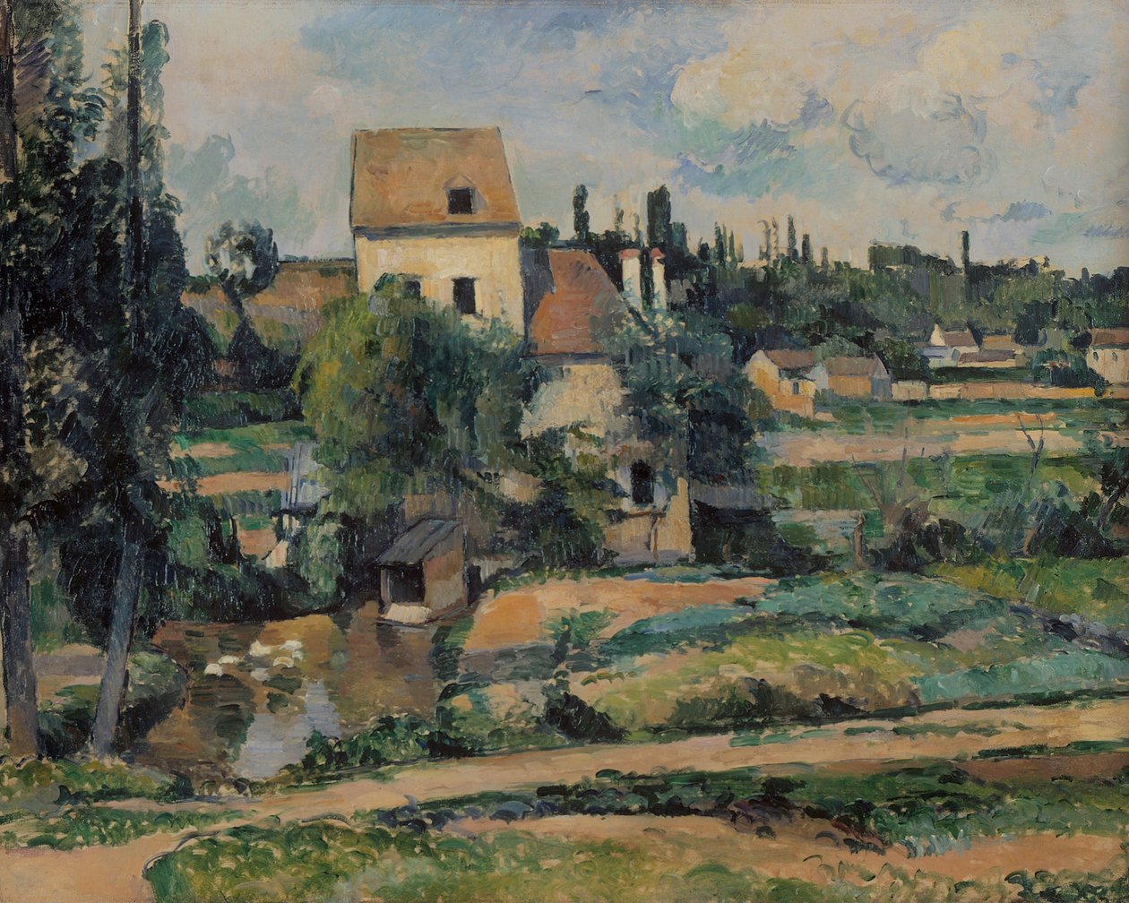 Møllen på slangen i Pontoise af Paul Cézanne