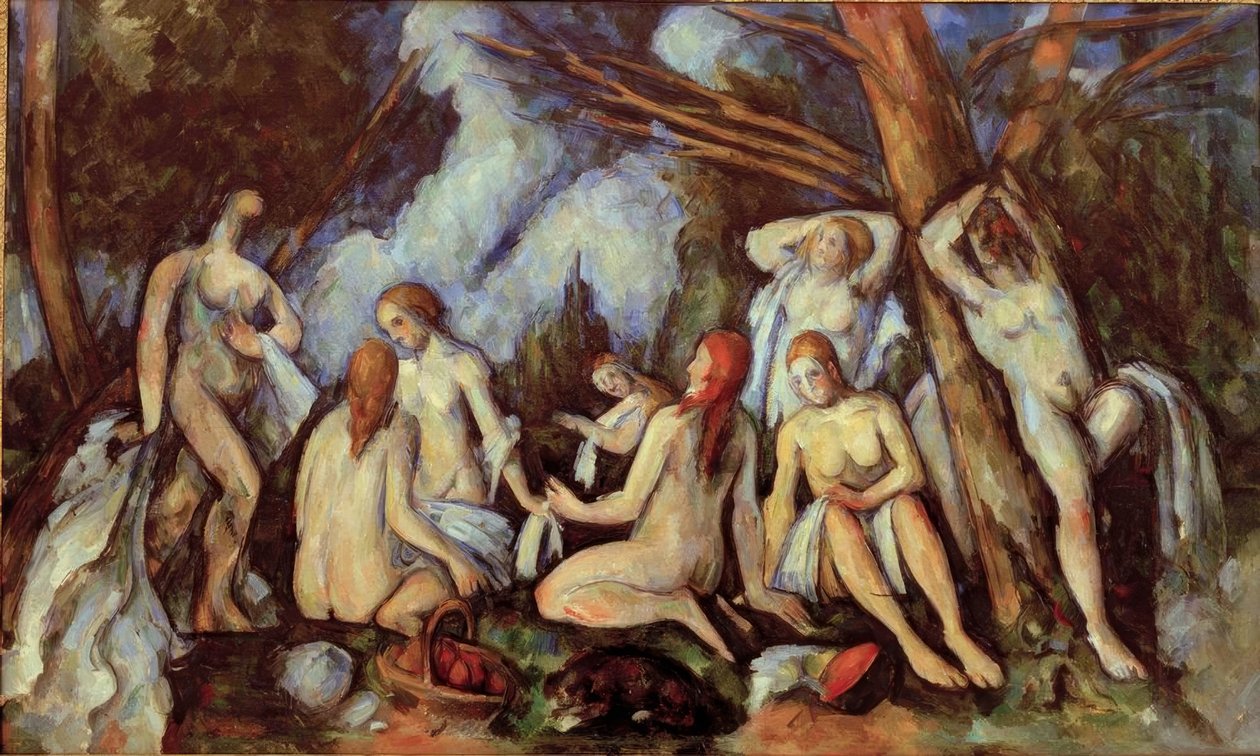 De store badegæster af Paul Cézanne