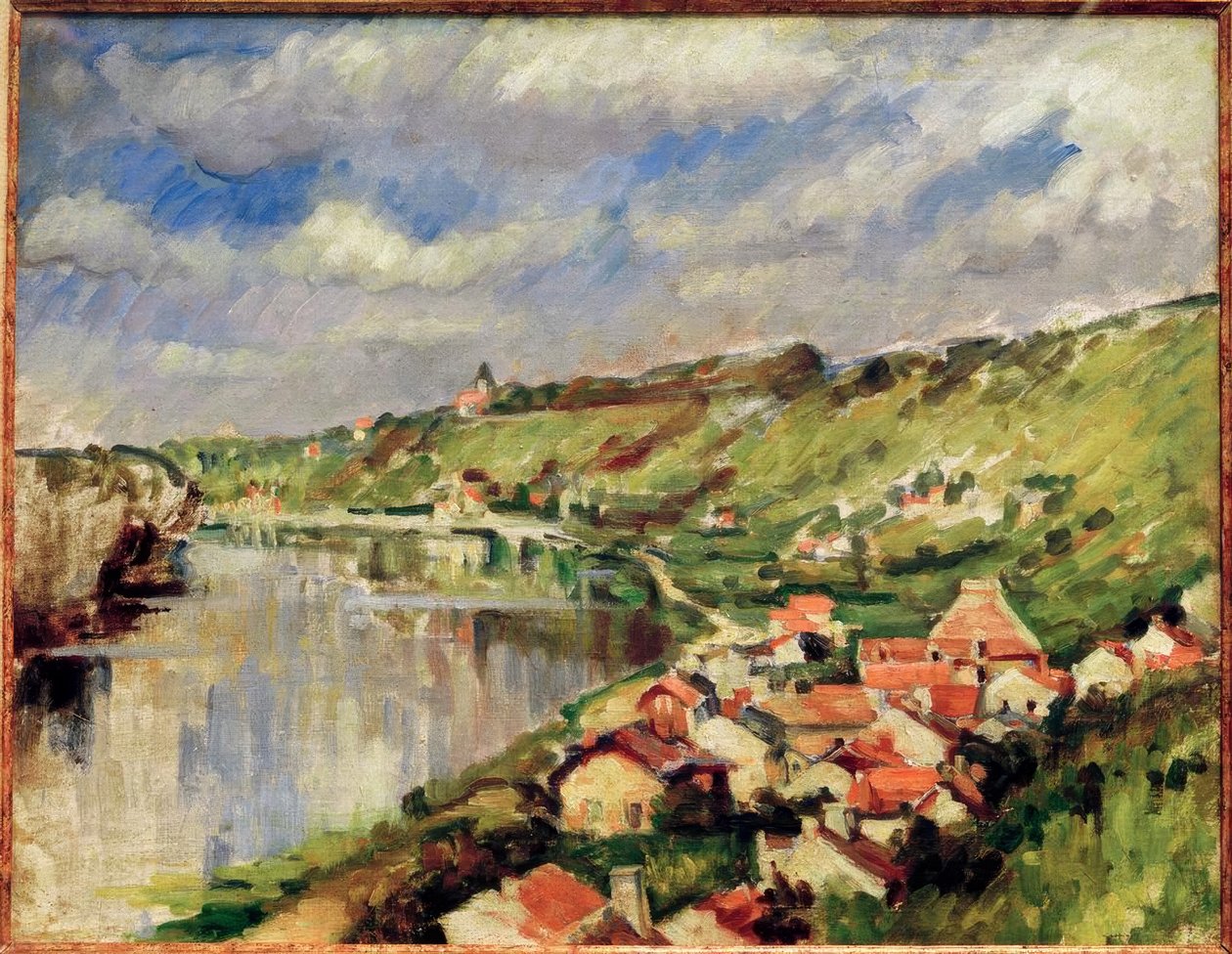 Landskab ved bredden af ​​Oise af Paul Cézanne