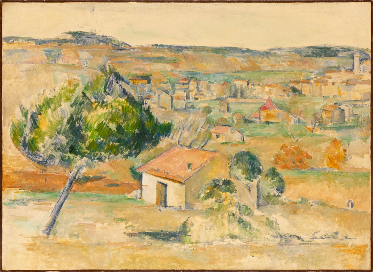 Plaine provençale Slette i Provence, 1883-1885. af Paul Cézanne