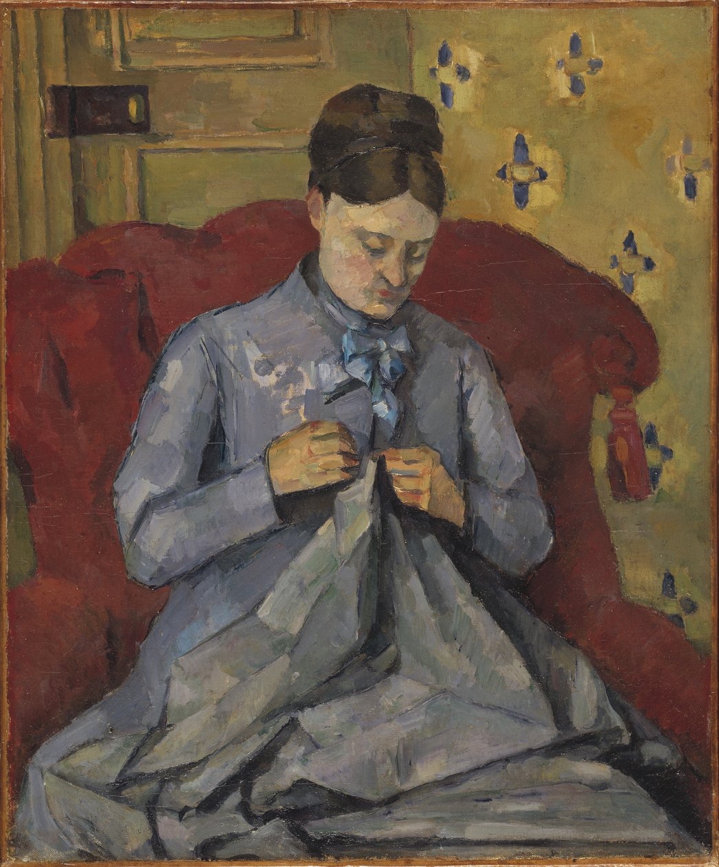 Portræt af kunstnerens hustru, 1877 af Paul Cézanne