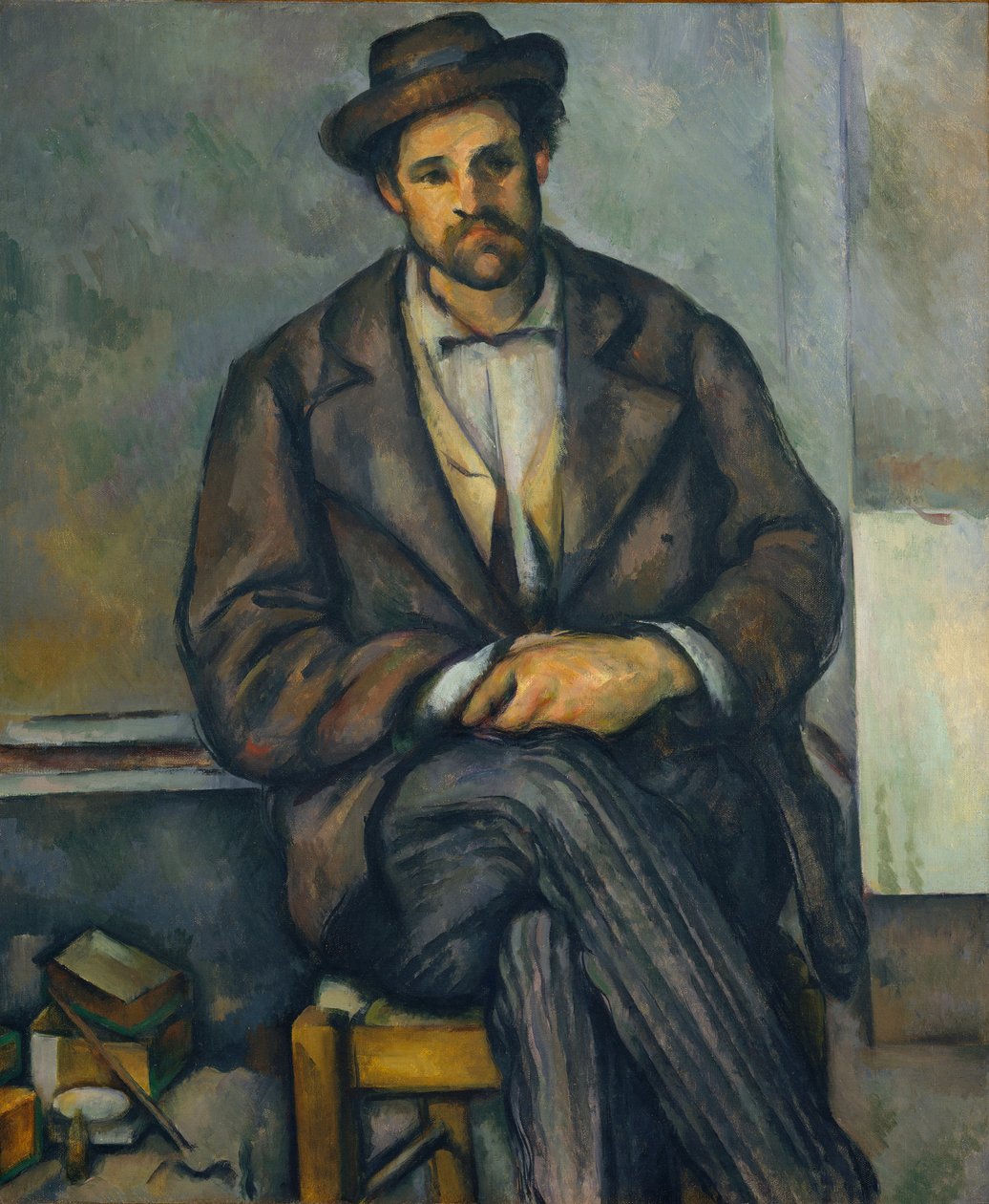 Siddende Bonde, ca. 1892-96. af Paul Cézanne