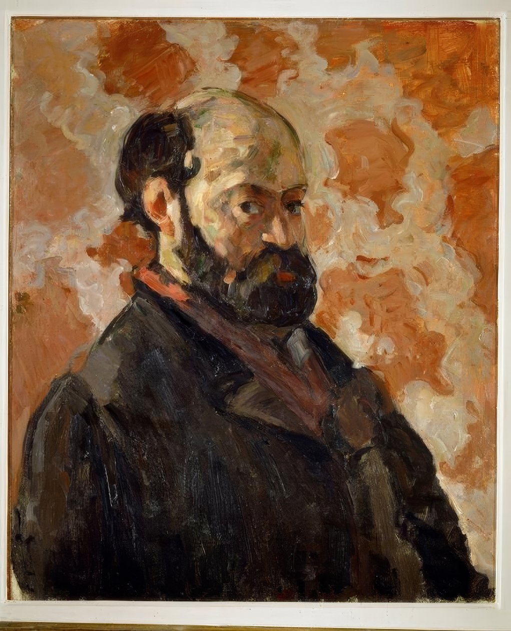 Selvportræt mod en lyserød baggrund af Paul Cézanne