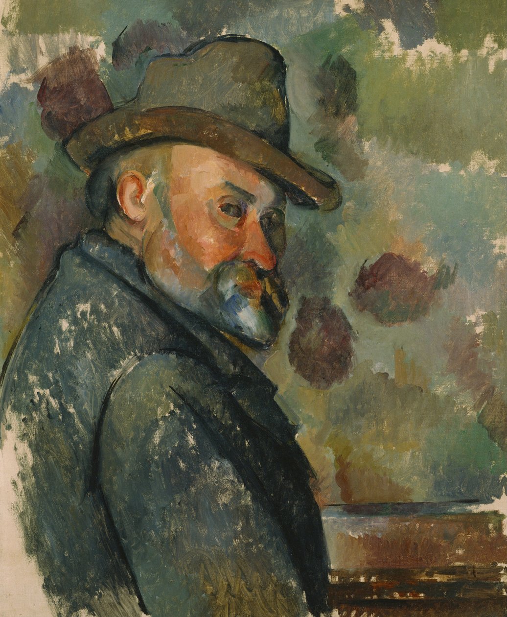 Selvportræt i hat af Paul Cézanne