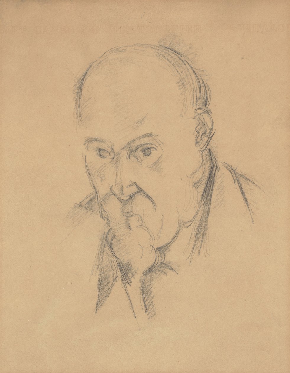 Selvportræt [recto], 18971900. af Paul Cézanne