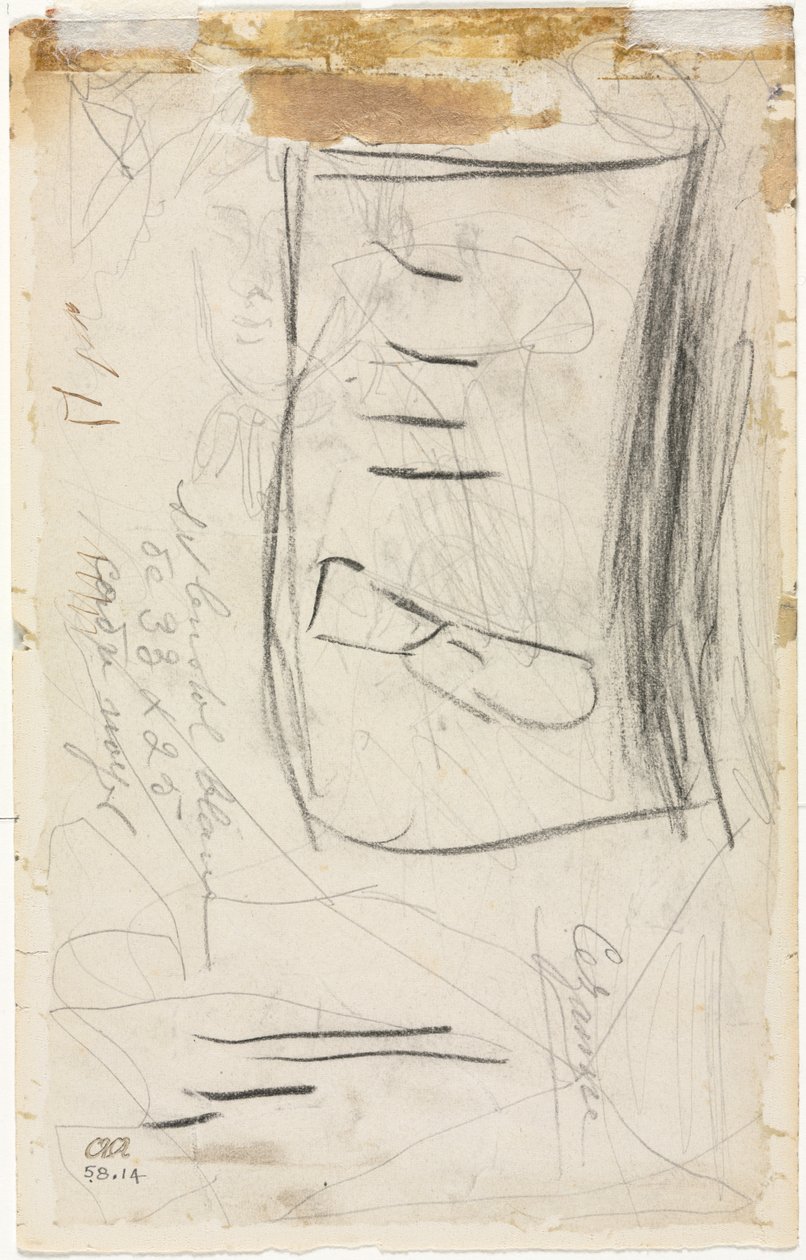 Skitse af Madame Cézanne (verso) af Paul Cézanne