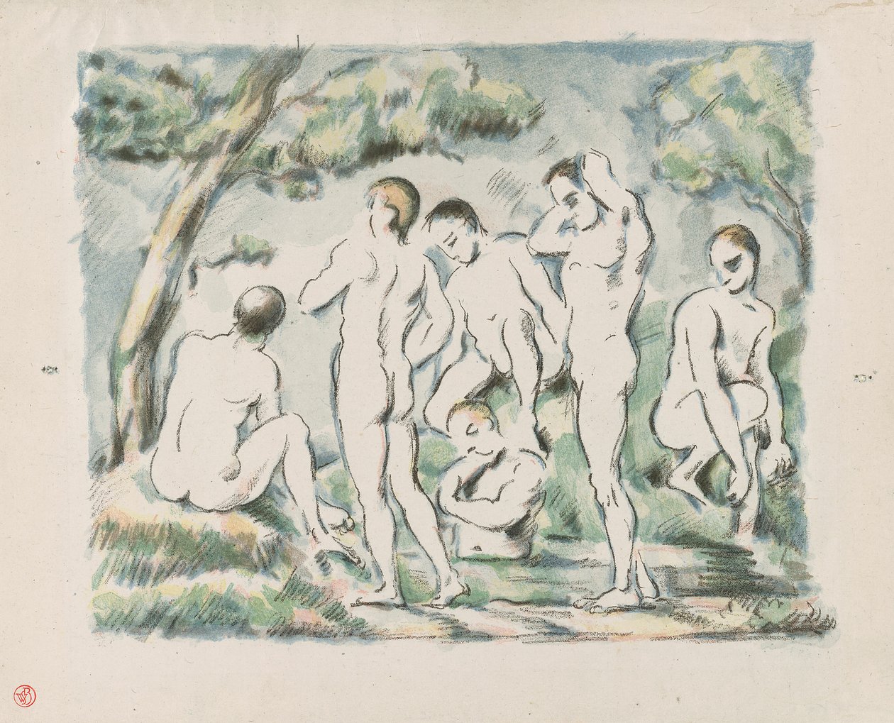 Små Badegæster af Paul Cézanne
