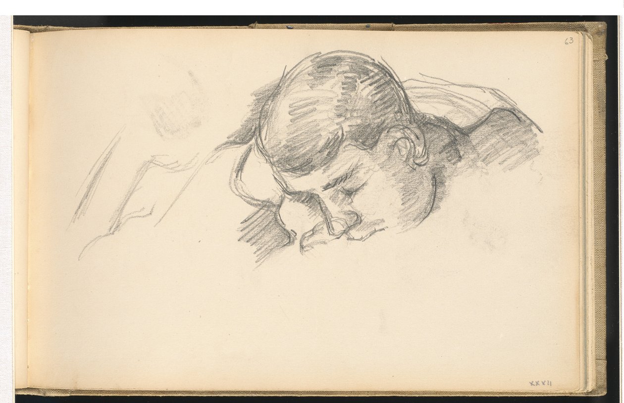 Kunstnerens søn læser, ca. 1887. af Paul Cézanne