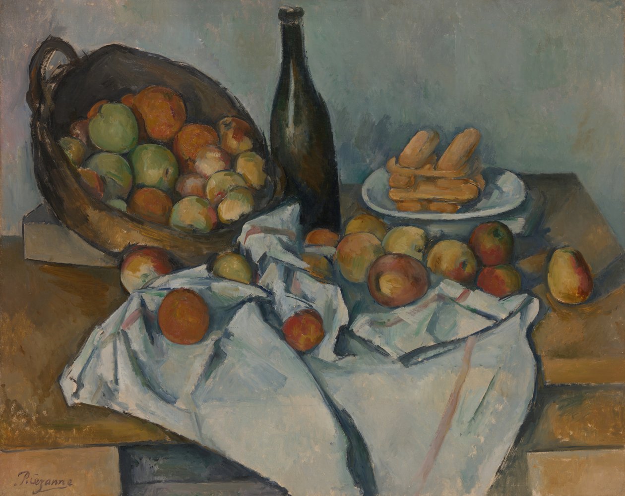 Æblekurven, ca. 1893. af Paul Cézanne