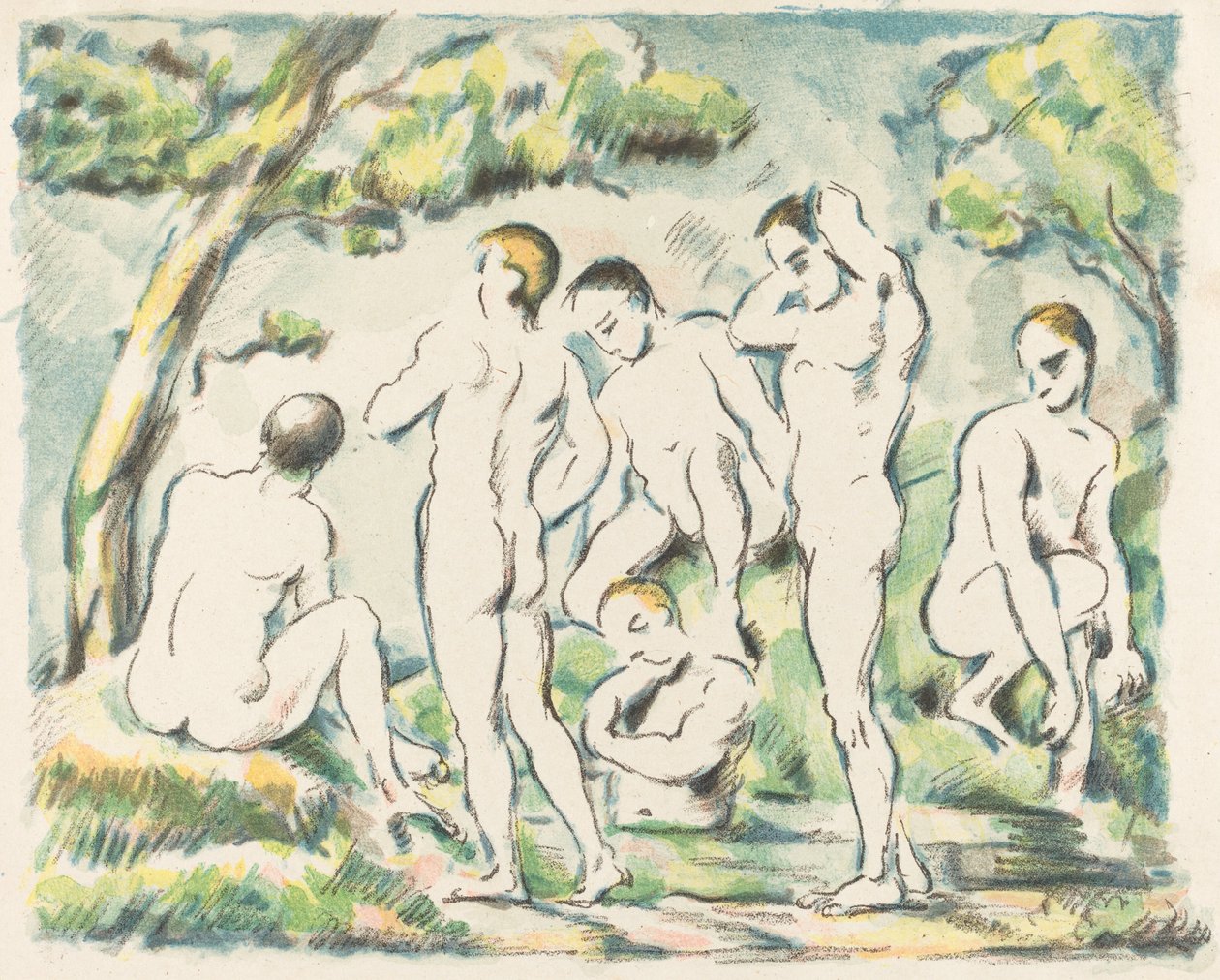 De badende lille tallerken, 1897. af Paul Cézanne