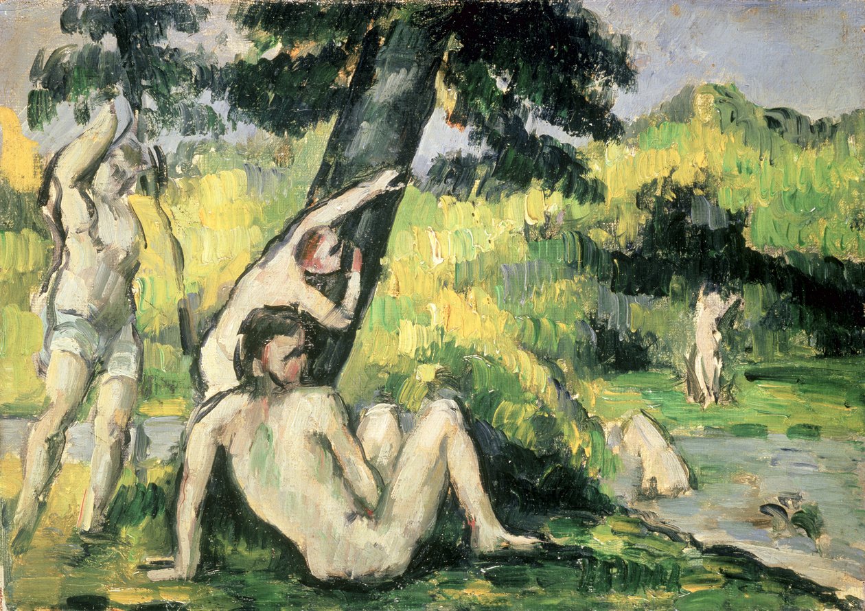 Badestedet af Paul Cézanne