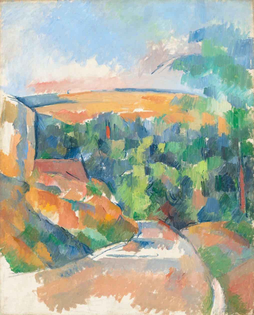 Svinget på vejen af Paul Cézanne