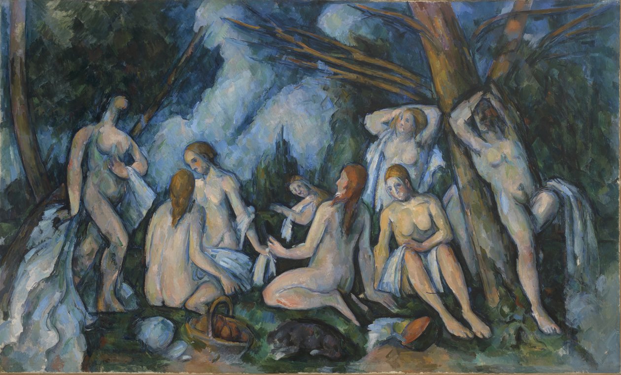 De store Badegæster af Paul Cézanne