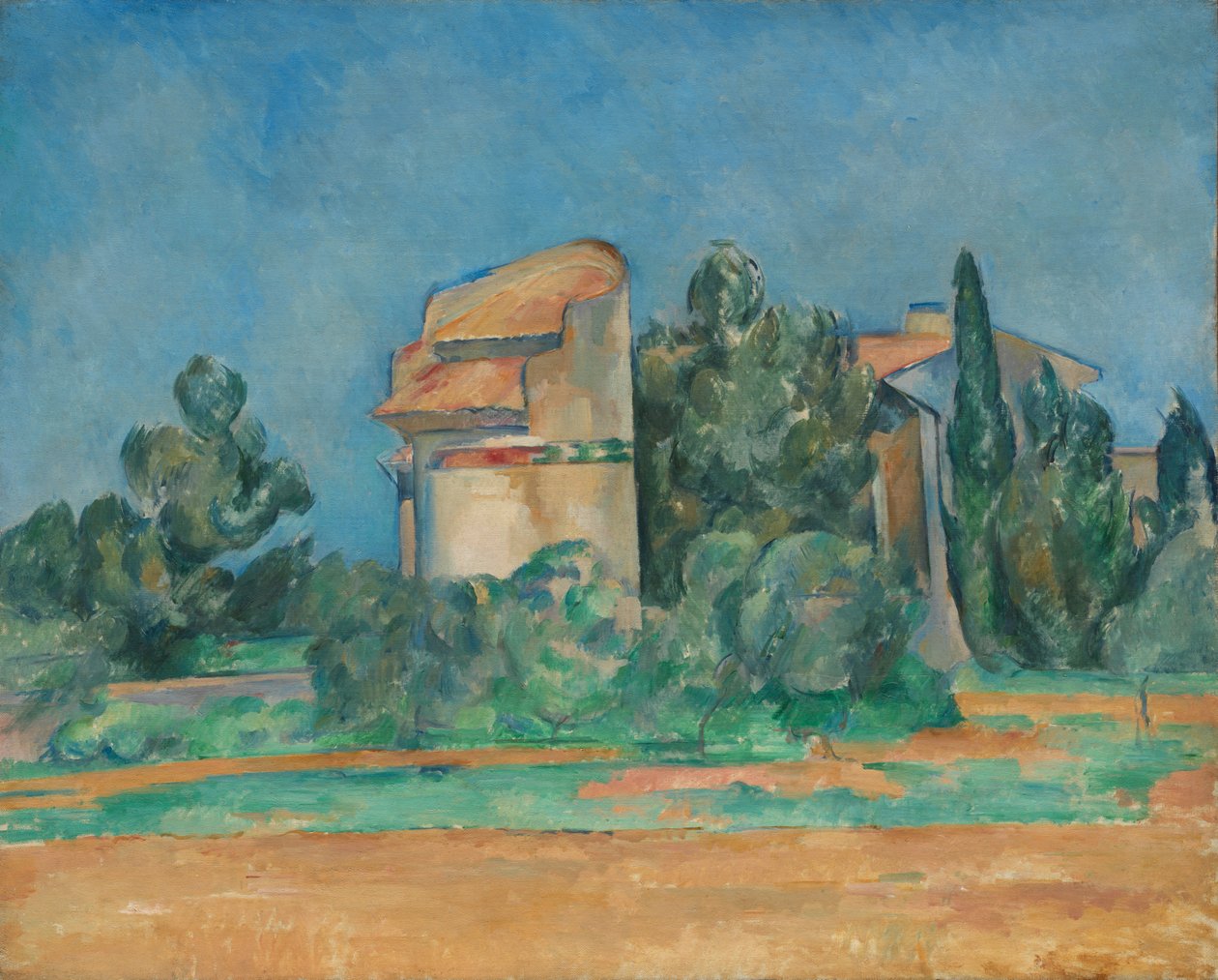 Duetårnet ved Bellevue, 1890. af Paul Cézanne