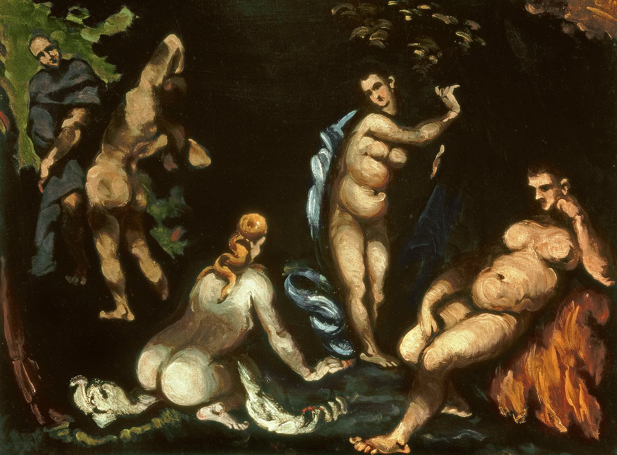 The Temptation of St.Anthony, c.1870 af Paul Cézanne