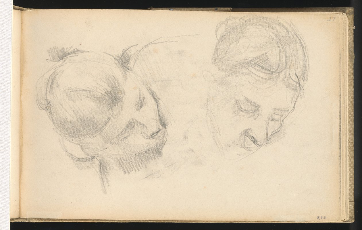 To kvinders hoveder af Paul Cézanne