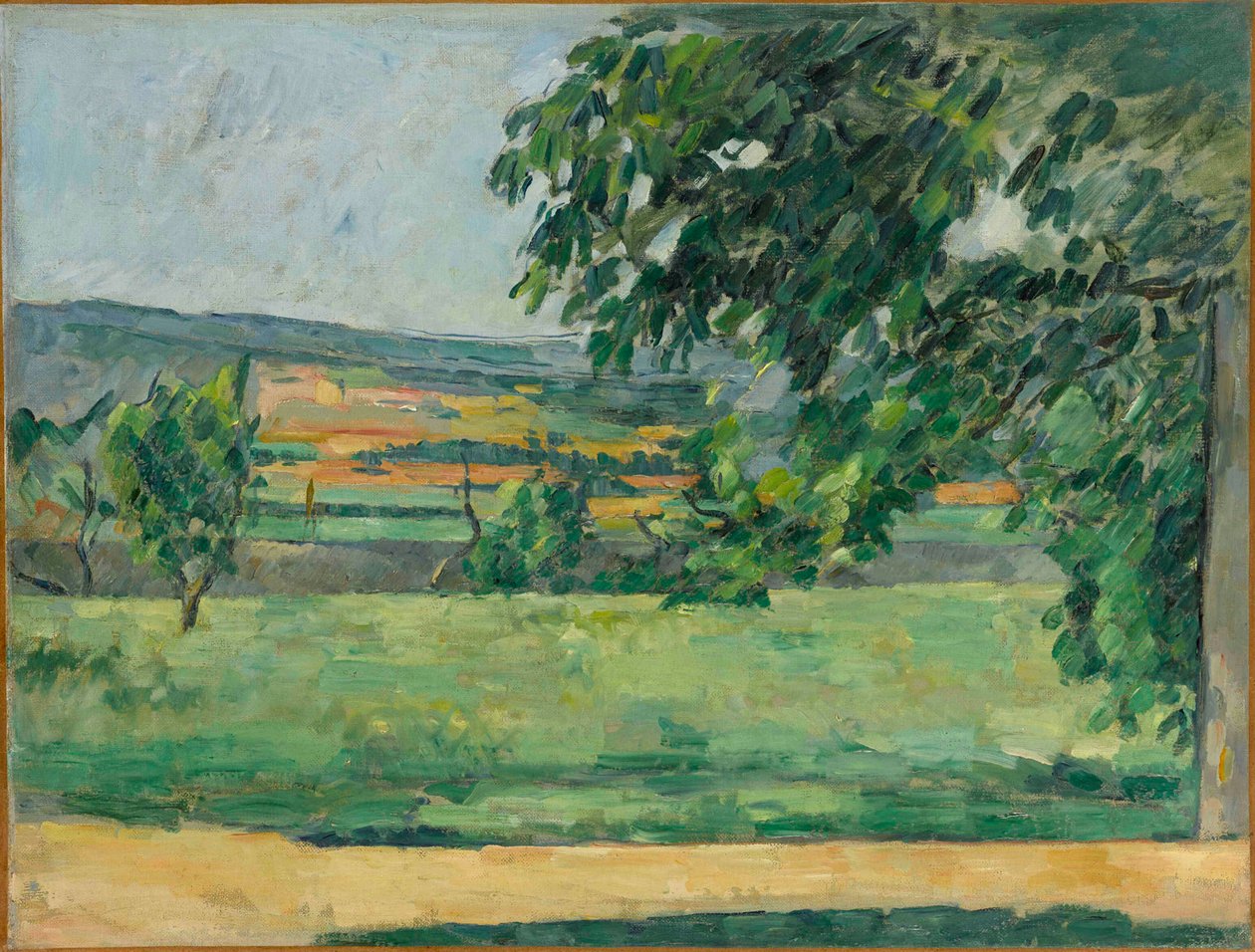 Udsigt over Jas de Bouffan, 1875-1876. af Paul Cézanne