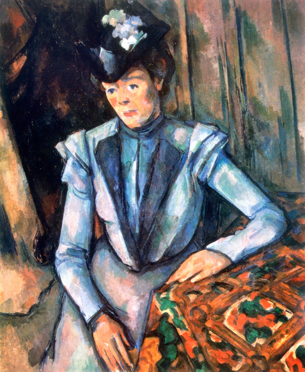 Kvinde siddende i blåt, 1902-1906 af Paul Cézanne