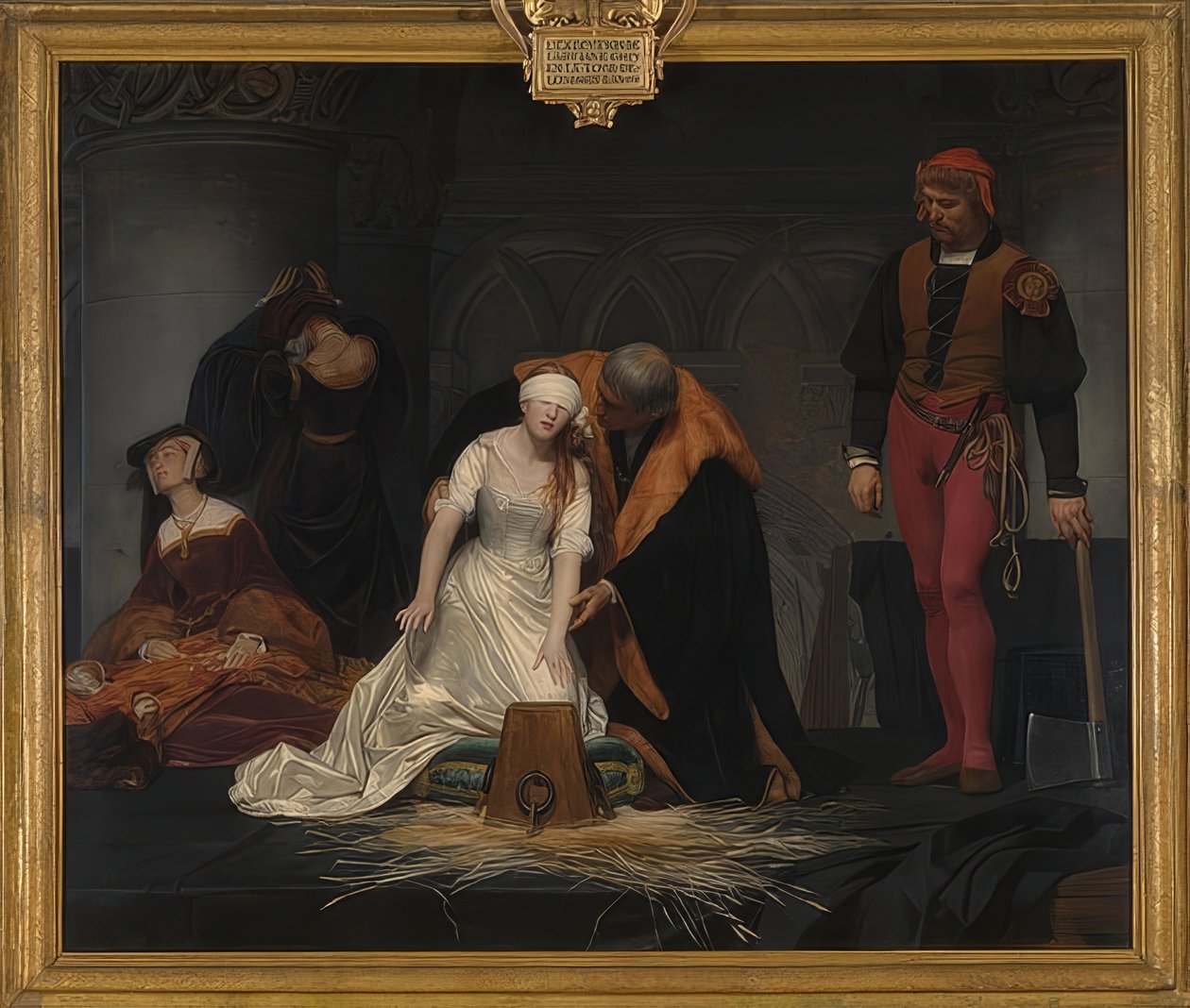 Henrettelsen af ​​Lady Jane Gray. 1833 af Paul Delaroche