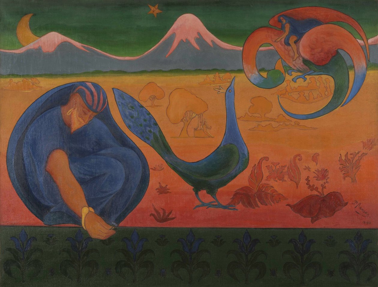 Det nabiske landskab, 1890. af Paul Elie Ranson