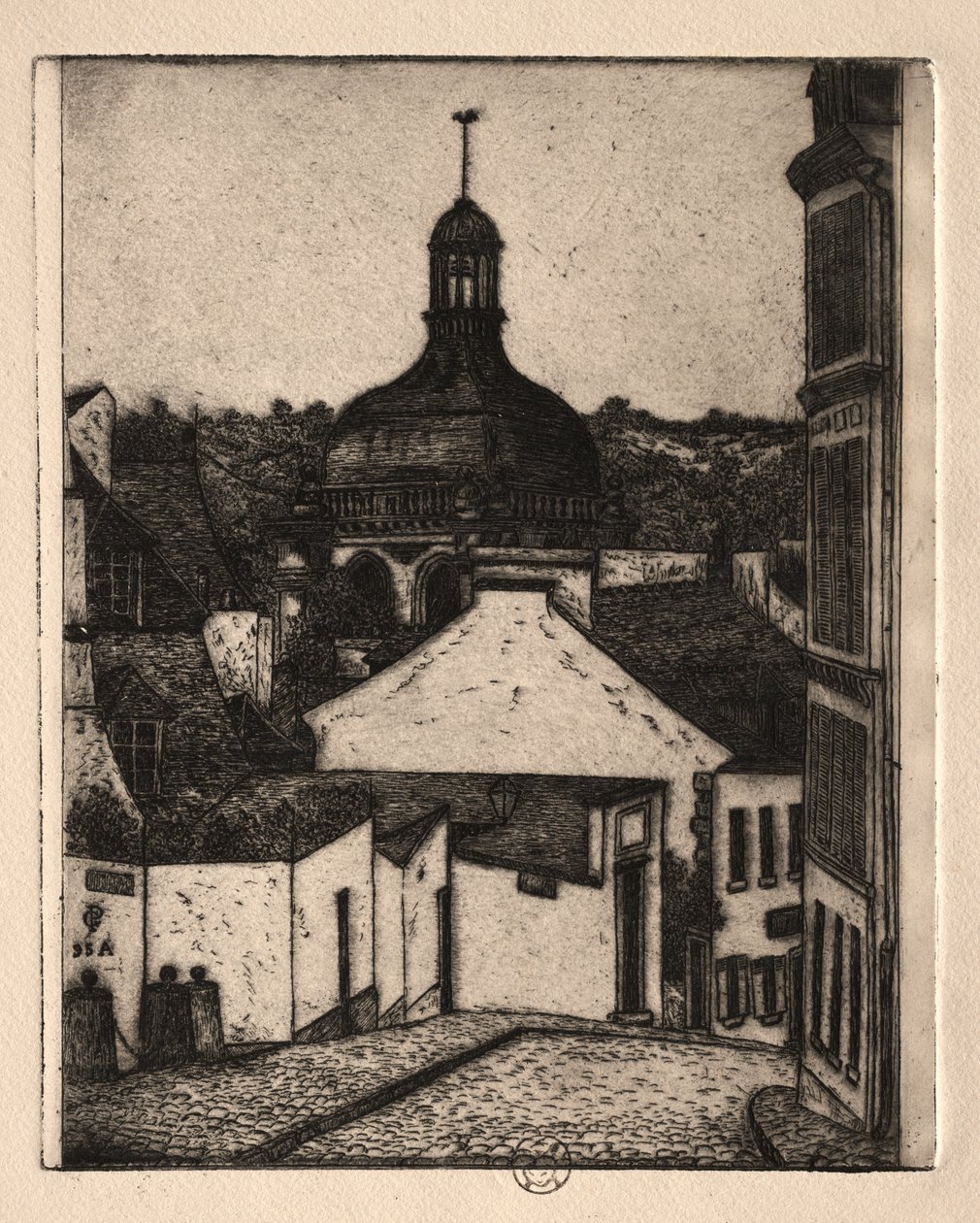 Seks ætsninger: Notre Dame Street, Pontoise af Paul Gachet