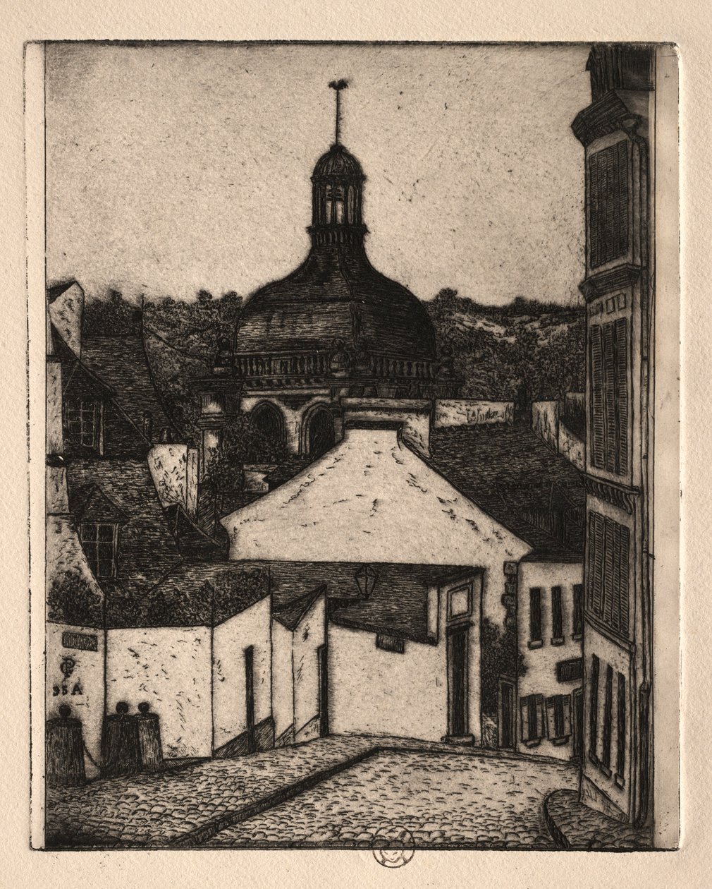 Seks ætsninger: Notre Dame Street, Pontoise, 1895. af Paul Gachet