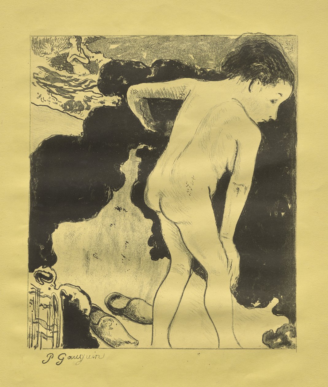 Bretonske badegæster af Paul Gauguin