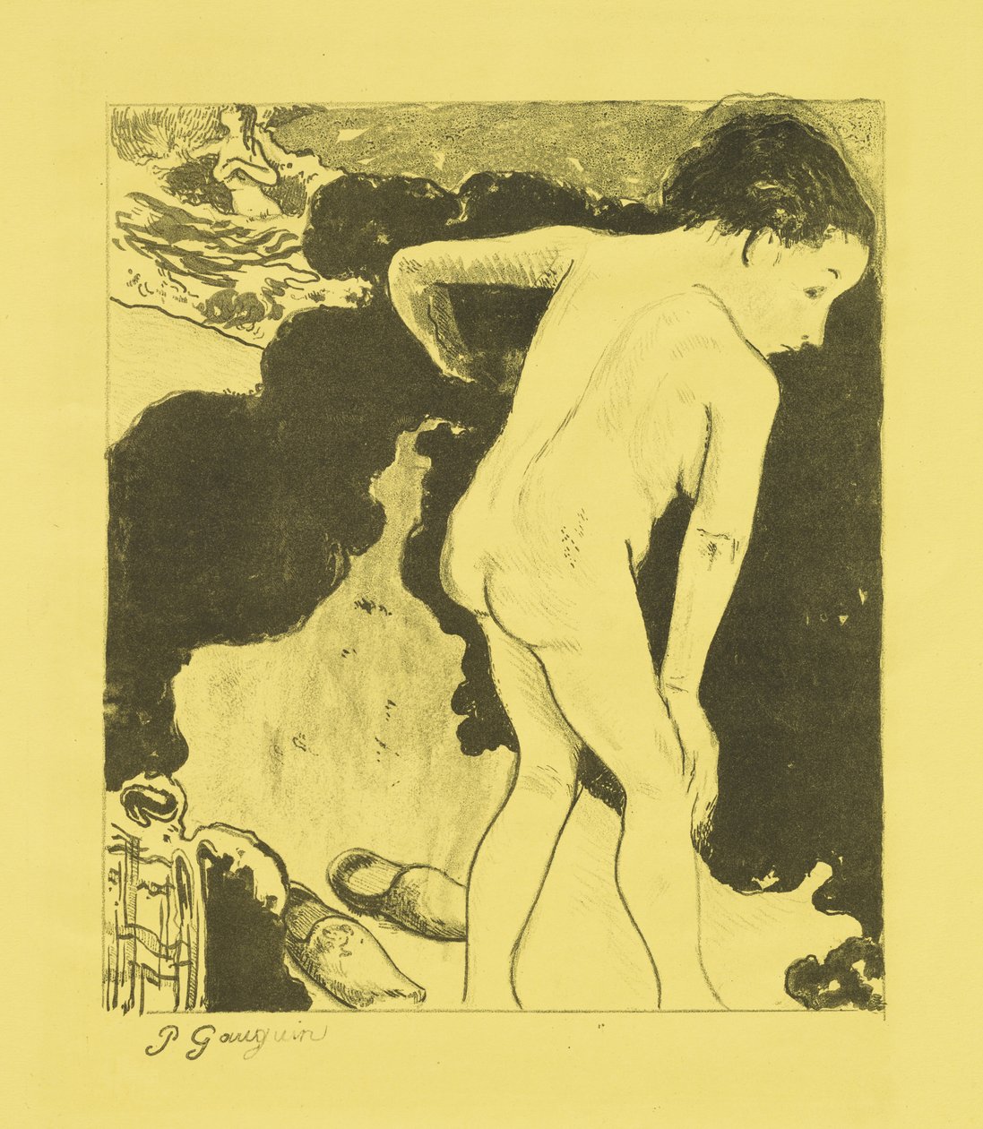 Bretonske badegæster af Paul Gauguin