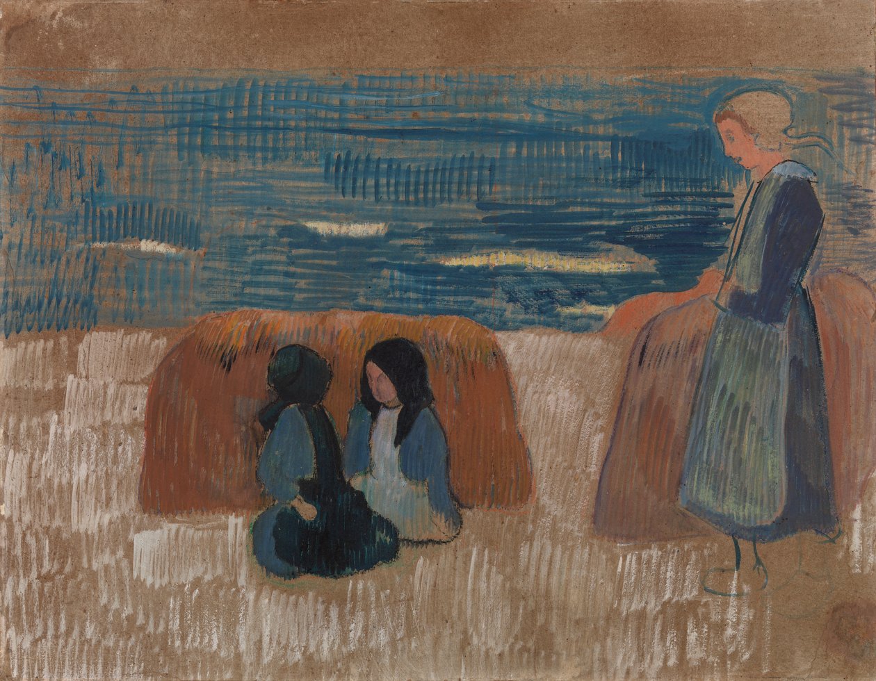 Bretonske kvinder ved havet af Paul Gauguin