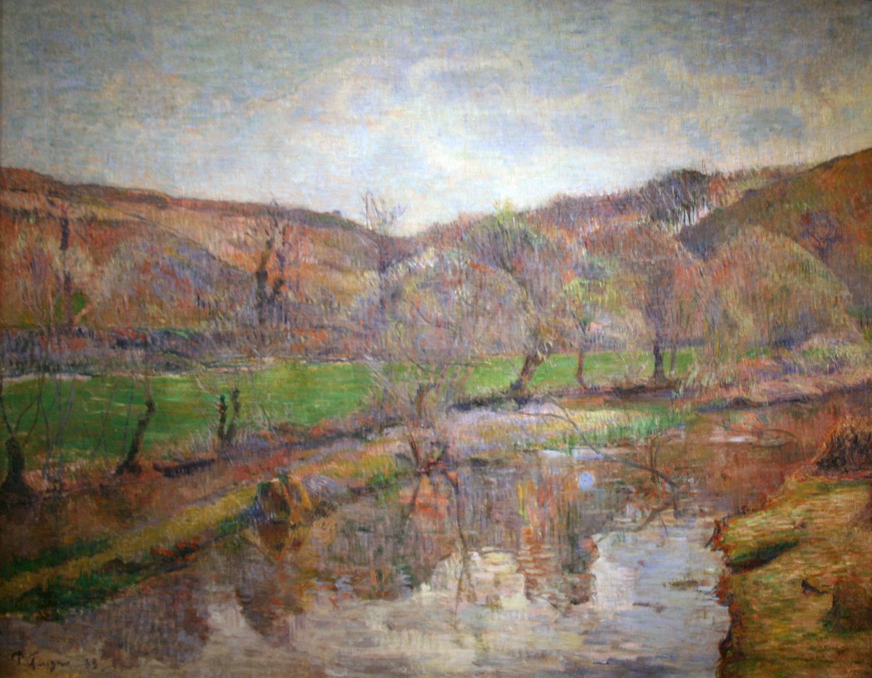 Bretagne Landskab af Paul Gauguin